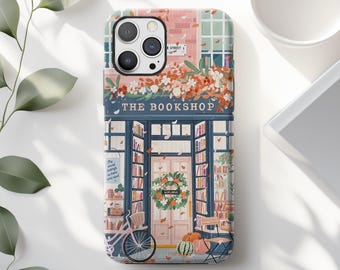 Cozy Bookstore Phone Case: Vintage Book Lover Reader Gift iPhone 17 16 15 14 13 12 11 Pro Max Plus Air Magsafe Google Samsung Galaxy S25 S24