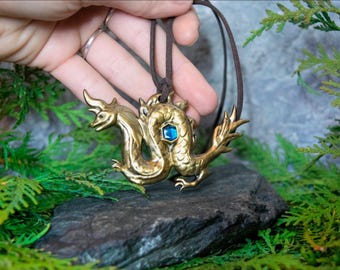 Golden Sisa Dragon Pendant! – Raya's Double-Sided Acrylic Painted Necklace