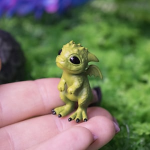 Tiny Dragon Figurine - Shiny Eyes, Perfect Gift for Dragon Lovers