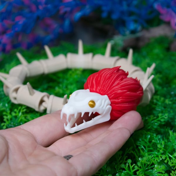 Articulated Renji's Zabimaru Bankai Sword: 3D Printed Bleach Anime Collectible