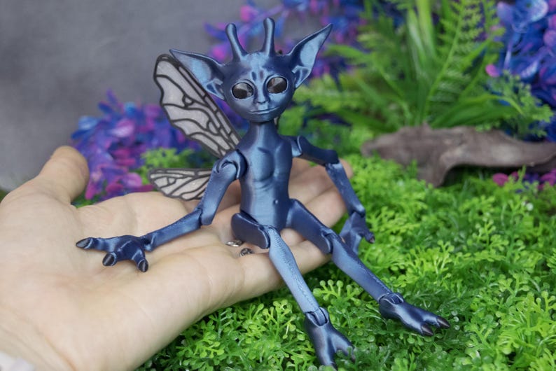 Articulated Pixie: 3D Printed Flexible Figurine image 3