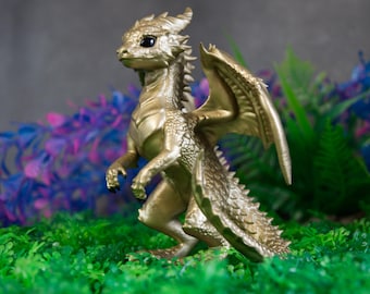 Gold Dragon Figurine: Dragon Lover Gift