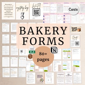 Home Bakery Forms Bundle Cottage Kitchen Documents All-in-one Bakery Startup Bundle Sourdough Starter Log Farmer Market Signs Cake Order PDF