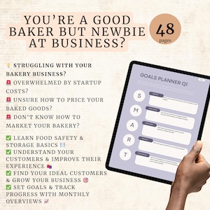 Stay-at-Home Mom Bakery Business Planner Cottage Bakery Business Plan Baking Business Roadmap Small Business Printable Microbakery Worksheet