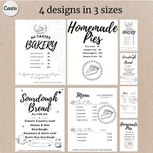 Rustic Minimalist Bakery Label Bundle 53 Editable Cottage Food Labels for Baked Goods Printable Thermal Printer DIY Ingredient Stickers