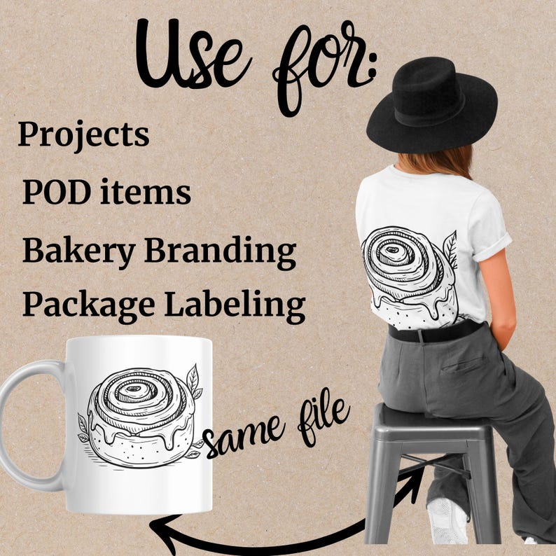 Sourdough Bread Clipart SVG Thermal Label Printer Optimized PNG Bakery Baguette Clipart Commercial Use POD Bread Making Png Roller Pin Svg