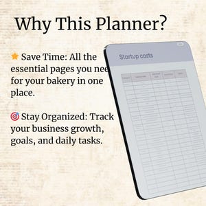 Stay-at-Home Mom Bakery Business Planner Cottage Bakery Business Plan Baking Business Roadmap Small Business Printable Microbakery Worksheet