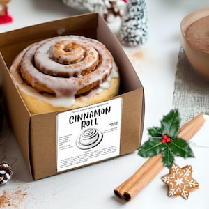 Bearbeitbares Florida Cottage Law Cinnamon Roll-Etikett Allergenhinweis Etikett Anpassbarer Thermoetikettendrucker Cottage Food Label Instant Download