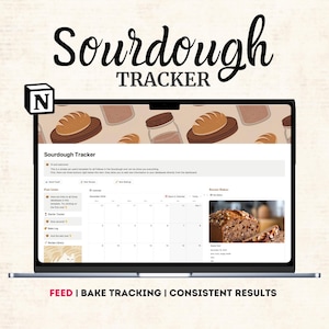 Sauerteig Starter Feed Journal Notion Template Brot Backen Journal Bäcker Planer Sauerteig Kit Hausgemachtes Brot Rezept Organizer Template