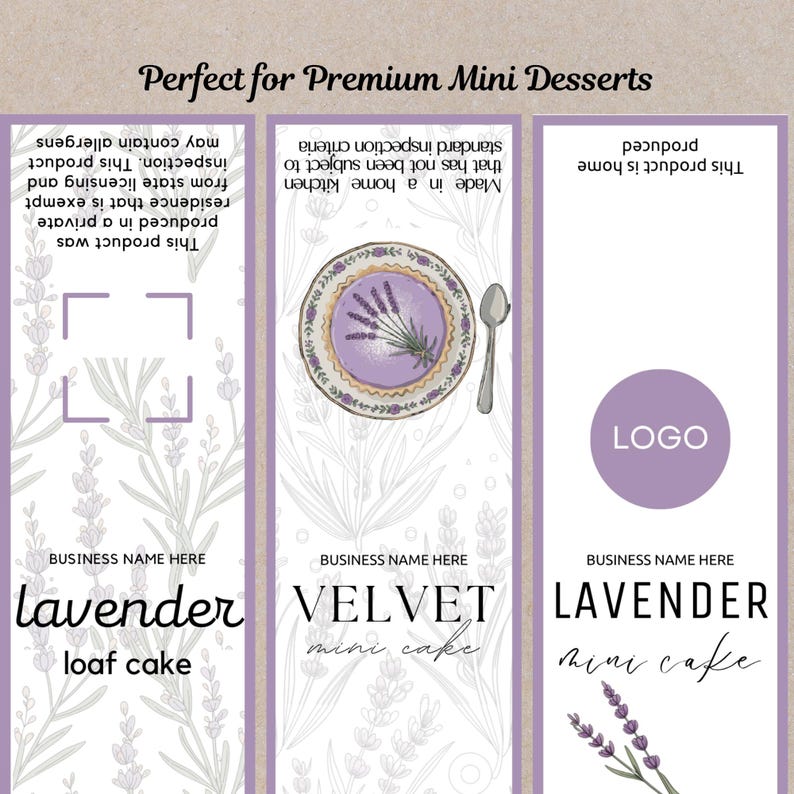 Lavender Bakery Menu Template Bundle, Microbakery Price List (digital ...