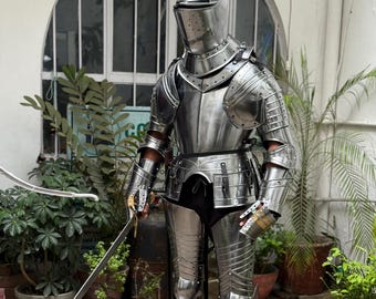 Armatura Gotica Completa In Acciaio 18GA – Indossabile, Funzionale, Per Rievocazioni, Cosplay E Collezioni