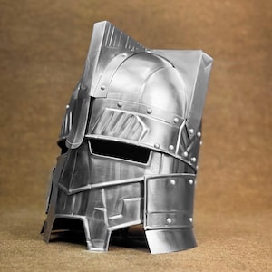 Moria Dwarven Warrior Helmet - LOTR-Inspired Medieval Armor for LARP, Cosplay, Knight Costumes, and Collectible Display