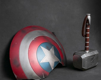 Thor Heroic Fallout Armory – Battle-Worn Star Shield & Mythic Hammer Replica for Epic Display And Cosplay Legends