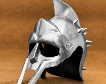 Grekisk gladiatorhjälm – Maximus Decimus Meridius-inspirerad rollspelsrustning för samlare och entusiaster