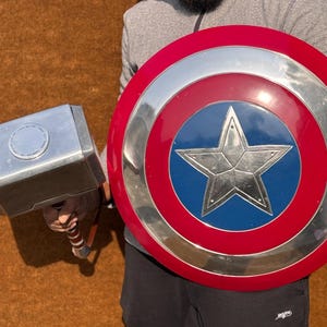 Captain America Shield - 1:1 Scale Prop Replica - Made of Durable Aluminum - Iconic Steve Rogers Collectible