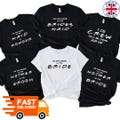 Personalised Hen party Friends Font tshirts, Team Bride T Shirts, Bride Squad Shirts, Bridesmaid Tshirts, Funny Bridal Party Shirts product logo