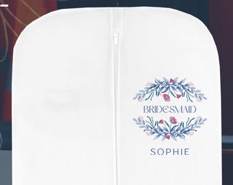 Personalized Bridesmaid Dress Bag 24" x 72" Personalised Wedding Dress Bags Maid of Honour Mother of The Bride Dress garment bag