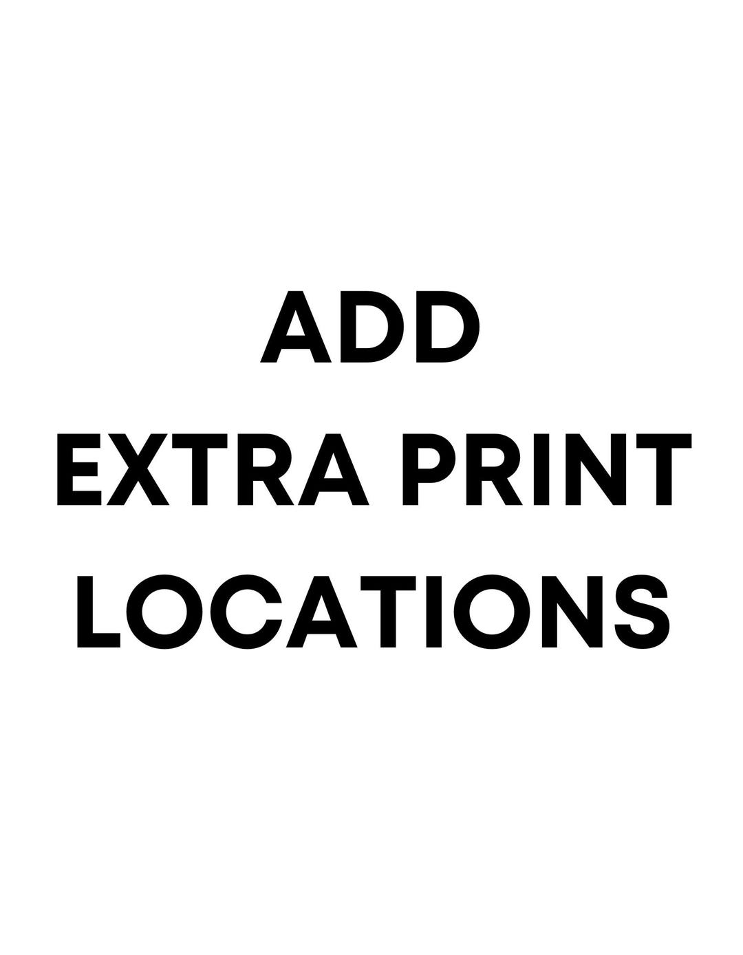 Extra Print Location on Your Personalised Order With Us - Etsy