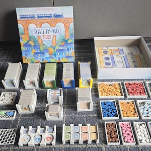 Juego base Railroad Tiles + 4 expansiones Inserto de juego de mesa