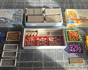 Railroad Tiles Four Standalone Expansions Board Game Insert