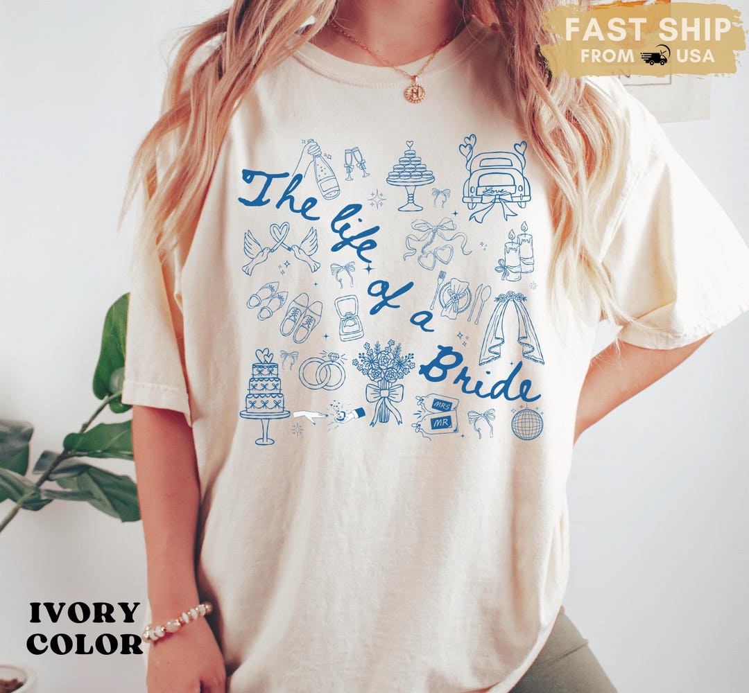 Time Bride The Life of A Bride Shirt, Personalized Bachelorette Party Tee, Custom ...