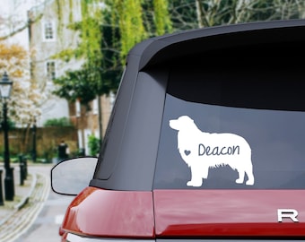 Australian Shepherd Silhouette Car Window Vinyl Sticker Decal - personalized custom art for your car - one of a kind gifts for the vehicle