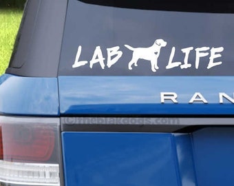 Lab Life | Window Sticker Car Decal - The Perfect Accessory for Labrador Enthusiasts!