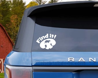 Find it! Dog Nose Barn Hunt Decal with Rat Cut Out - Car Window Sticker - great gift idea for judges or awards