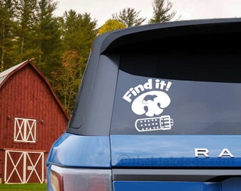 Barn Hunt Window Sticker Car Decal - Show Your Dog's Love for Barn Hunt & Performance Sports with this 'Find it!' Design - Judges gift