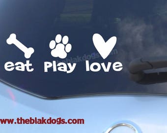 Eat Sleep Akitas Sticker *G770* 8/" vinyl Akita dog training sled breeding collar