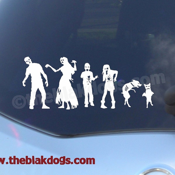 Zombie Car Decal Etsy