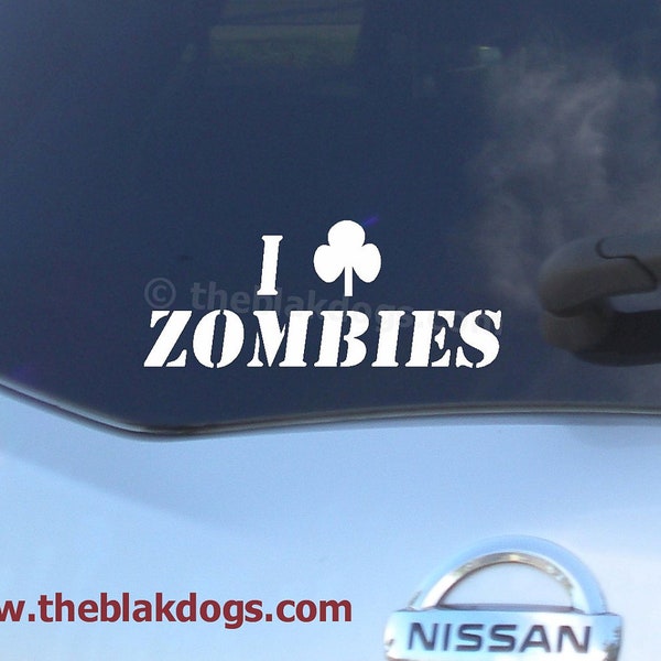 I club Zombies, Halloween, zombie sticker, Vinyl Sticker, Car Decal