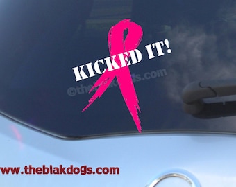 Breast cancer survivor vinyl sticker, car decal