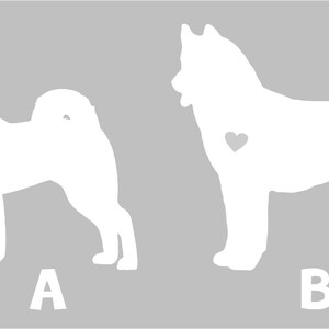 Siberian Husky Silhouette Vinyl Sticker personalized Car Decal image 2