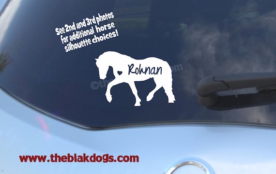 Horse Silhouette Vinyl Sticker - personalized Car Decal