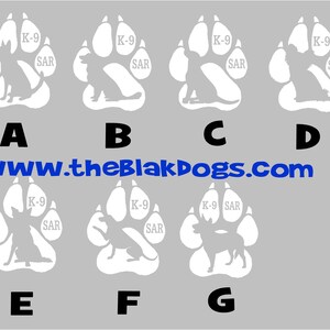 Search and Rescue Silhouette Vinyl Sticker personalized Car Decal image 2