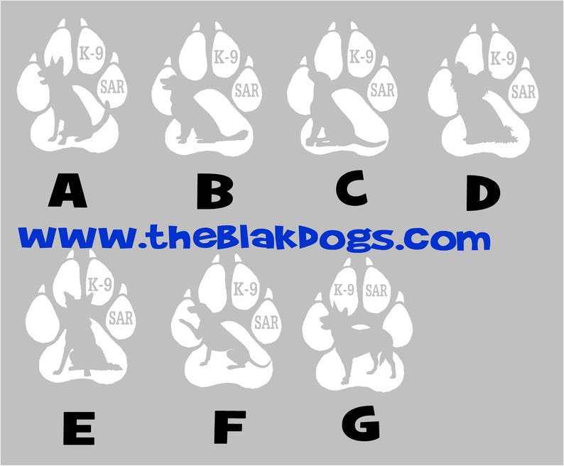 Search and Rescue Silhouette Vinyl Sticker personalized Car Decal image 2