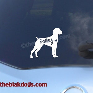 German Shorthair Pointer Silhouette Vinyl Sticker - personalized Car Decal