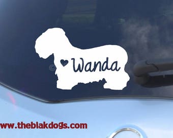 Cesky Terrier Silhouette Vinyl Sticker - personalized Car Decal