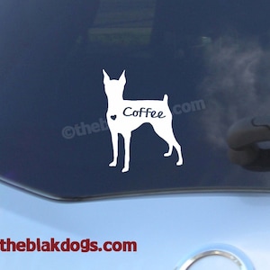 Miniature Pincher Silhouette Vinyl Sticker Car Decal Personalized