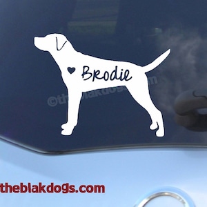 Mountain Cur Silhouette Vinyl Sticker - personalized Car Decal