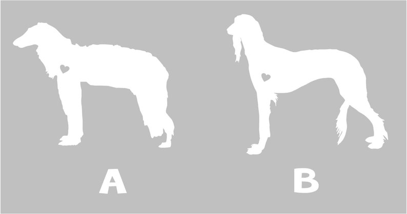 Saluki Silhouette Vinyl Sticker Car Decal Personalized