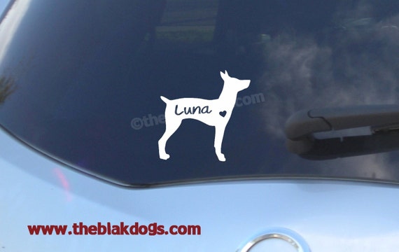 Rat Terrier Silhouette Vinyl Sticker Car Decal Personalized