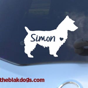 Australian Terrier Silhouette Vinyl Sticker - personalized Car Decal