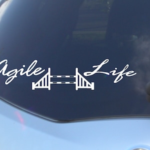 Agile Life, dog Agility, Vinyl Sticker, Car Decal, Dog Vinyl Sticker