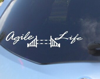 Agile Life, dog Agility, Vinyl Sticker, Car Decal, Dog Vinyl Sticker