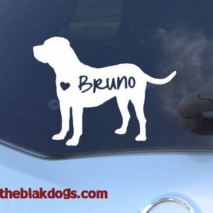Presa Canario, Perro de Presa Canario Silhouette Vinyl Sticker - personalized Car Decal