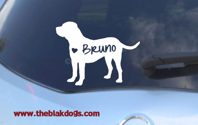 Presa Canario, Perro de Presa Canario Silhouette Vinyl Sticker personalized Car Decal image 1