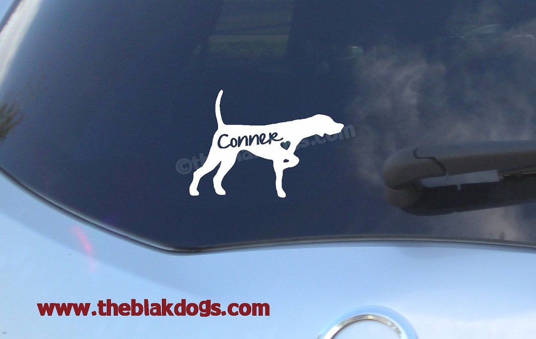 English Pointer Silhouette Vinyl Sticker - Personalized Car Decal - Etsy