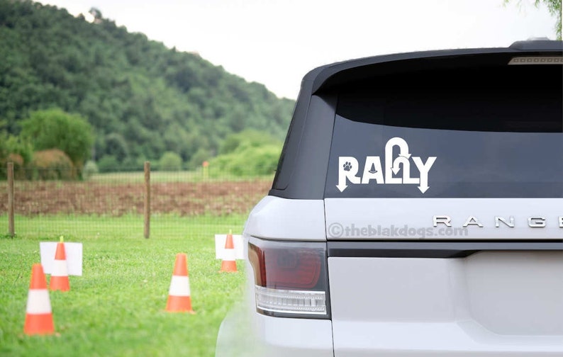 Rally Sign Car Decal Vinyl Sticker Show Your Passion for Rally Obedience Dog Performance Sports on Your Car Window Unique Judges gift image 1